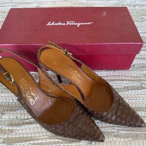 Salvatore Ferragamo Python Heels